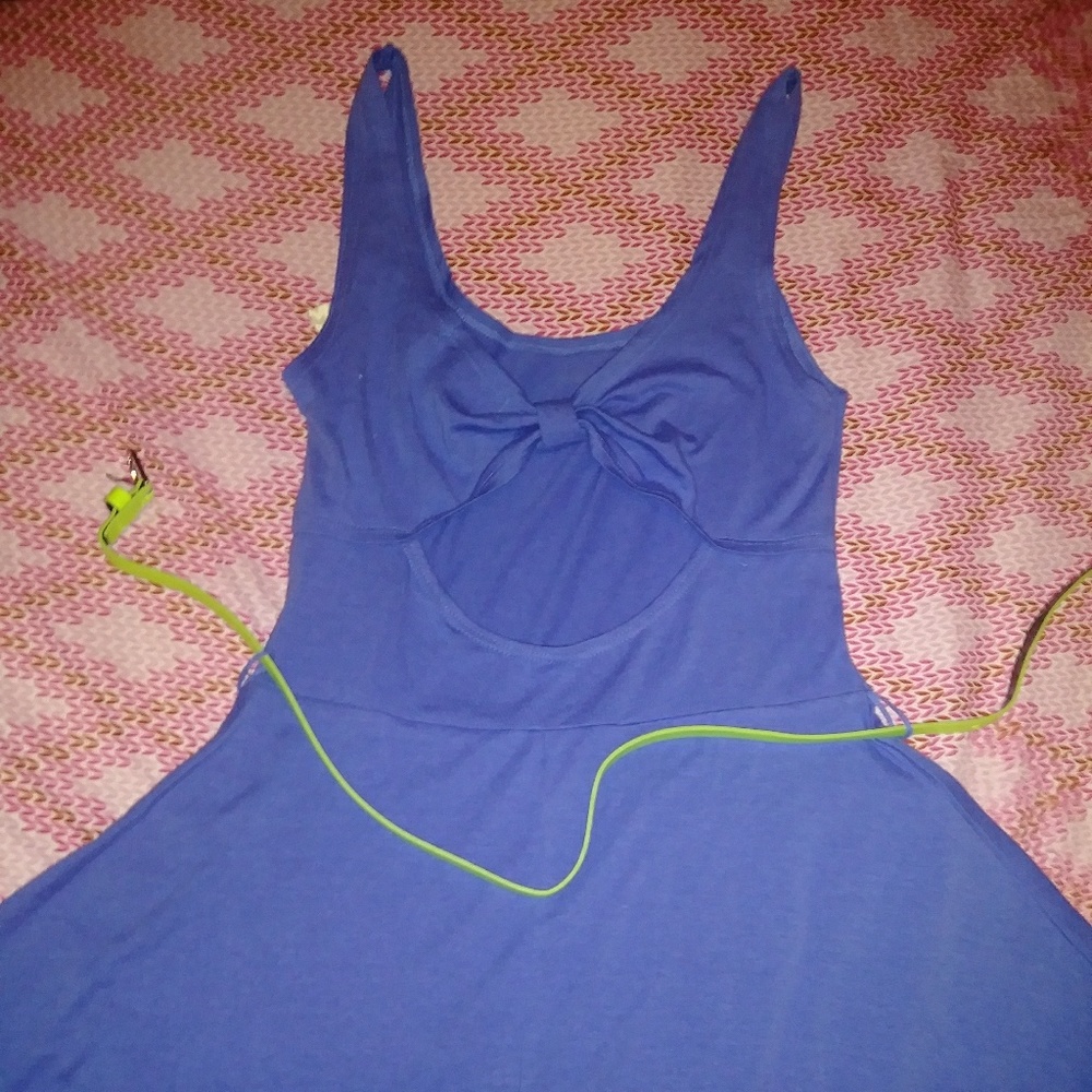 Dereck Heart bow back blue dress